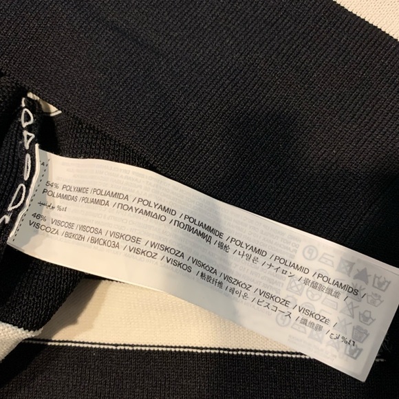 MANGO Suit Black and White Knit Bodycon Dress - Picture 6 of 6